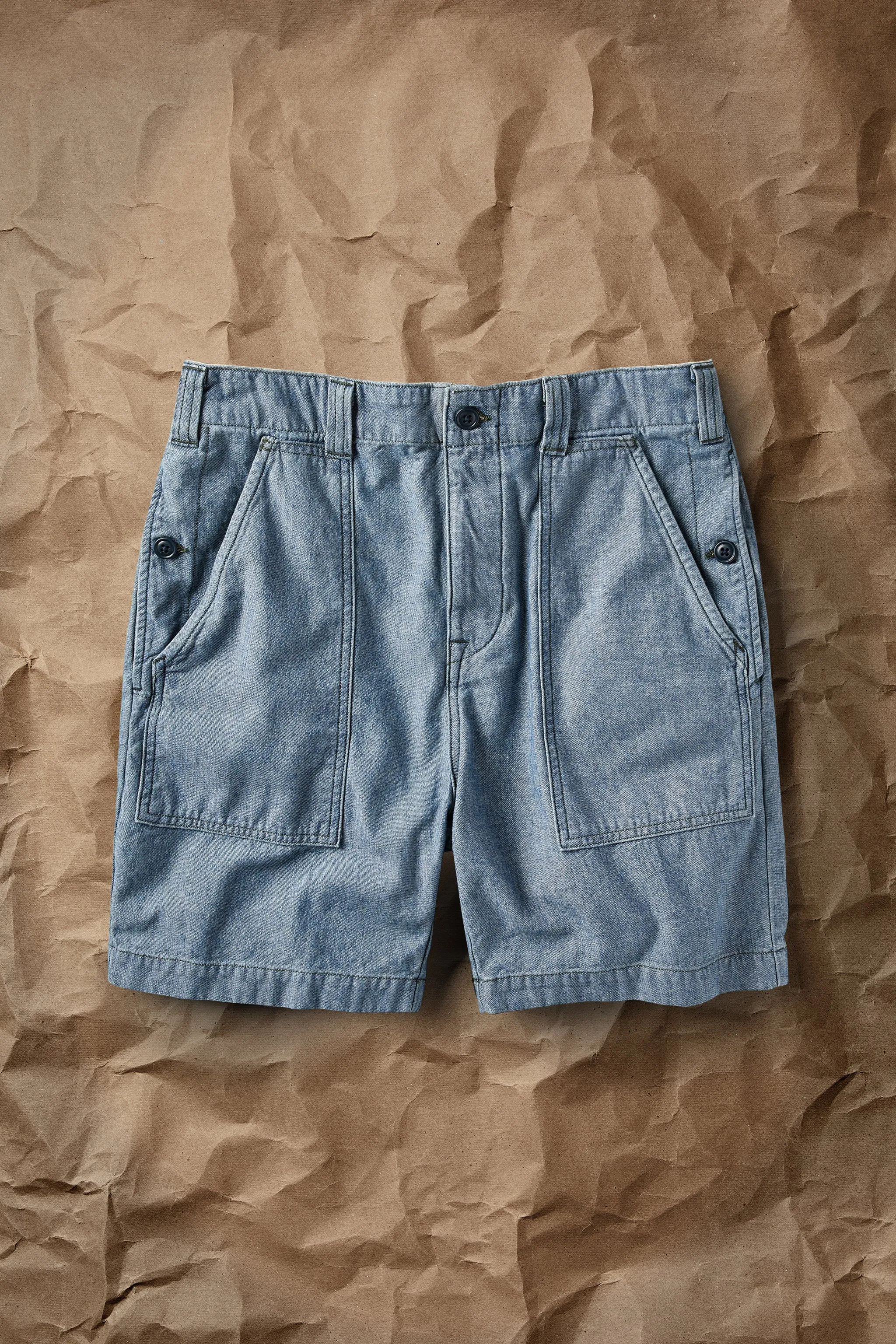 Reverse Denim Short