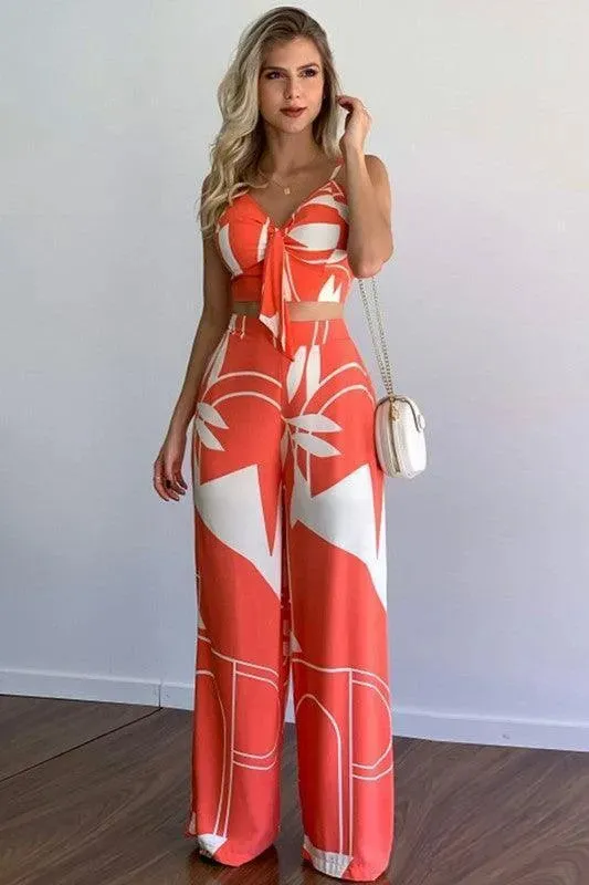 Sexy Summer Two Piece Pant and Top Set