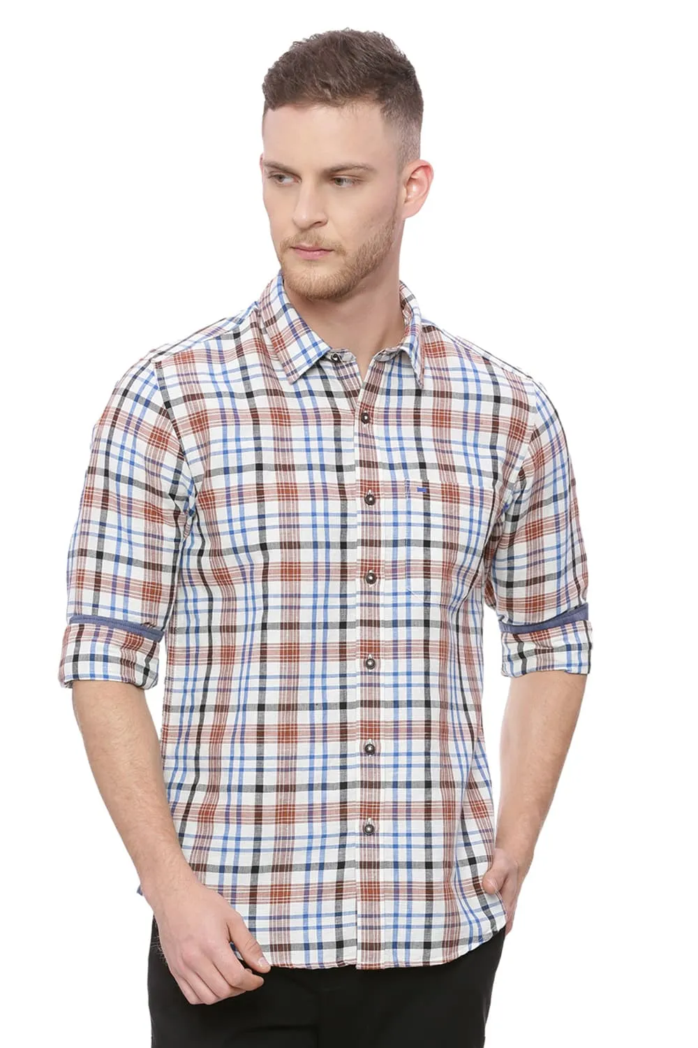 Slim Fit Vineyard Green Checks Shirt