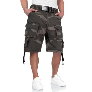 Surplus Division Shorts Black Camo