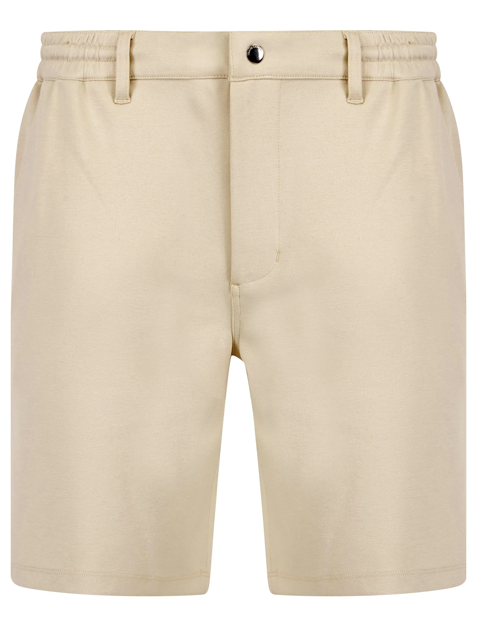 Voyage Stretch Fabric Jersey Chino Shorts in Natural - Tokyo Laundry