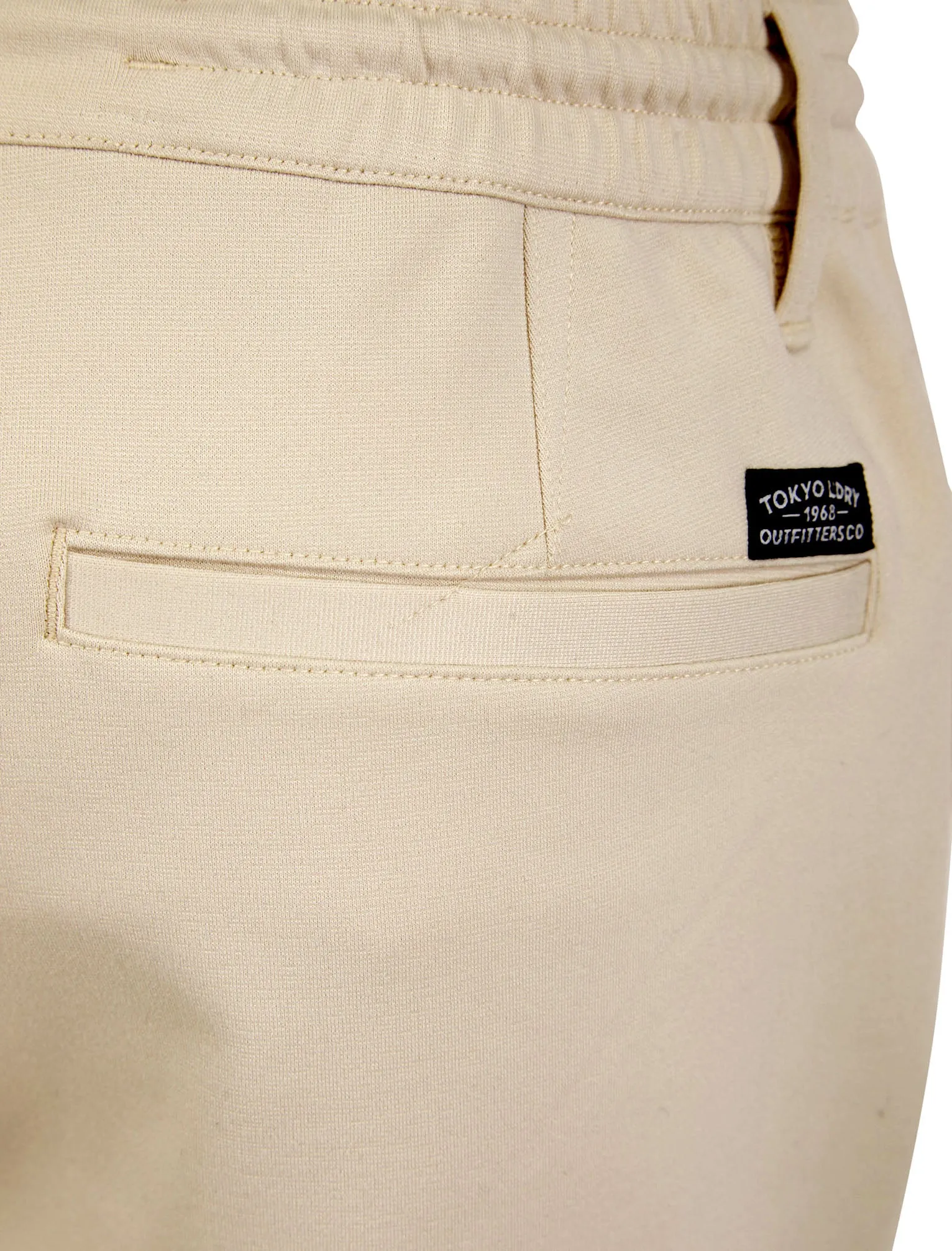 Voyage Stretch Fabric Jersey Chino Shorts in Natural - Tokyo Laundry