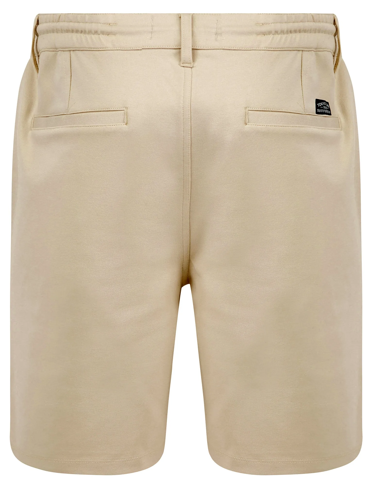 Voyage Stretch Fabric Jersey Chino Shorts in Natural - Tokyo Laundry