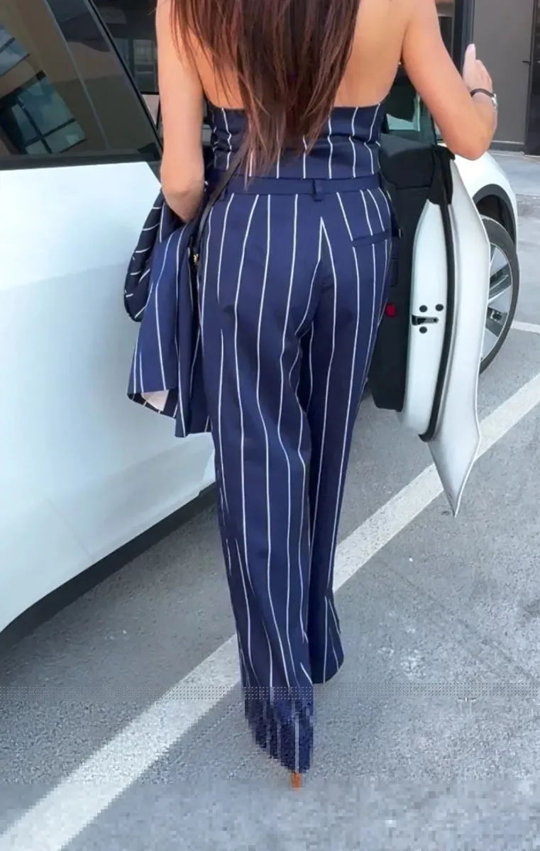 Women's Striped Three-Piece Suit YAMAS