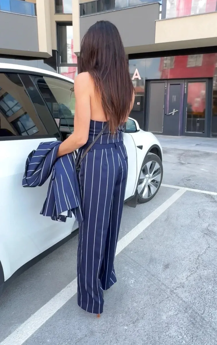 Women's Striped Three-Piece Suit YAMAS