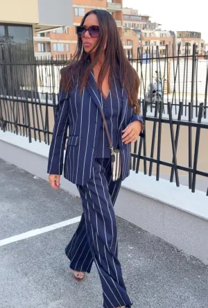 Women's Striped Three-Piece Suit YAMAS