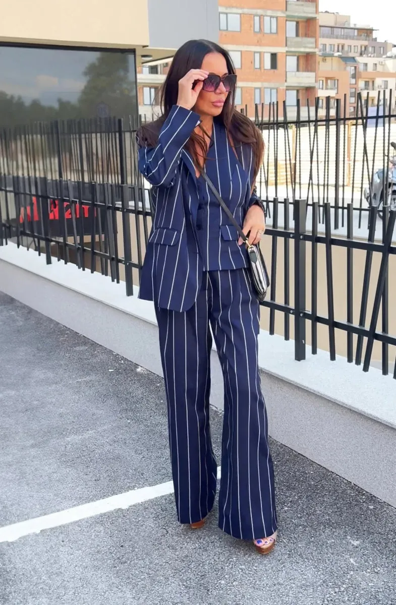 Women's Striped Three-Piece Suit YAMAS